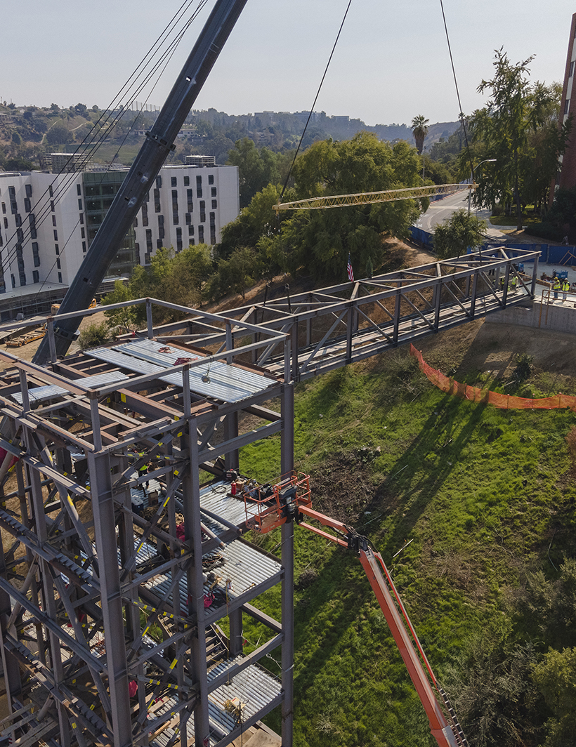 Pedestrian Bridge Installation at California <br />State University, Los Angeles